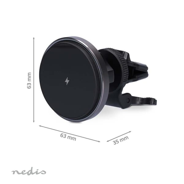 Nedis Langaton Autolaturi | 7.5 / 10 / 15 W | 1.5 / 1.67 / 2 A | 1.00 m | FOD / Ylijännite / Ylikuumenemissuoja / Ylivirta | USB Type-C™ | Sisältää ka