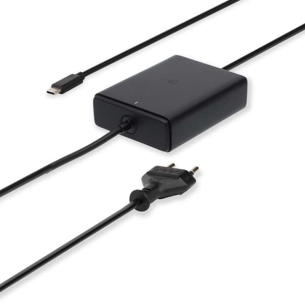 Nedis notebook-adapter | GaN | 45 W | 5 / 9 / 12 / 15 / 20 V DC | 2.25 / 2.33 / 2.92 / 3.0 A | Brugt til: Notebook / Smartphone / Tablet | Euro / Type