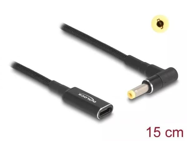 DeLOCK Laptop Charging Cable USB Type-C to HP 4.8 x 1.7 mm 15cm