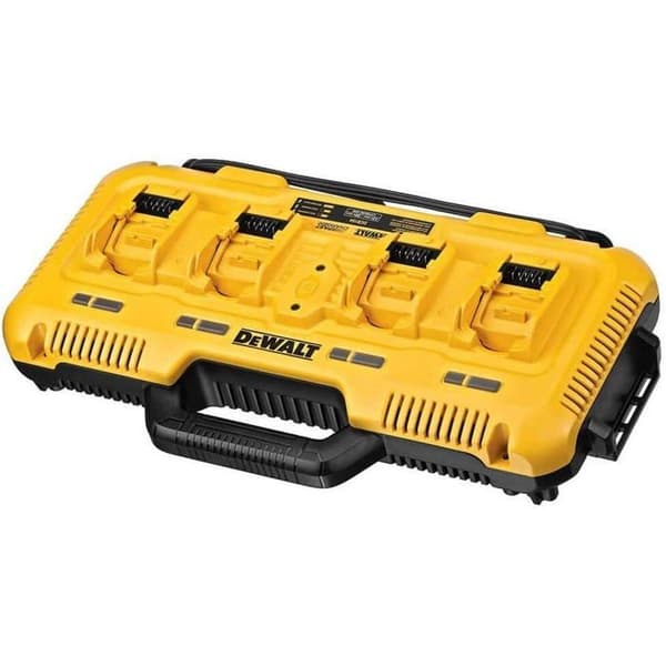 4-portars laddare - DEWALT - DCB104-QW - XR Li-Ion - Laddningstid 60 min