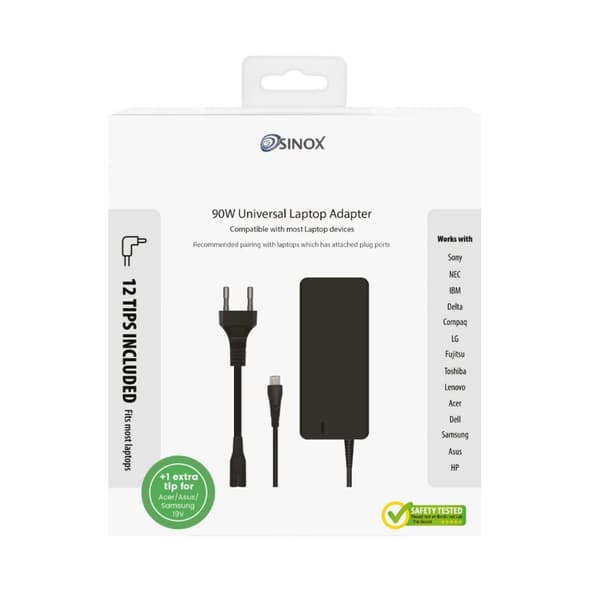 Sinox Universal laptopadapter PC 90W