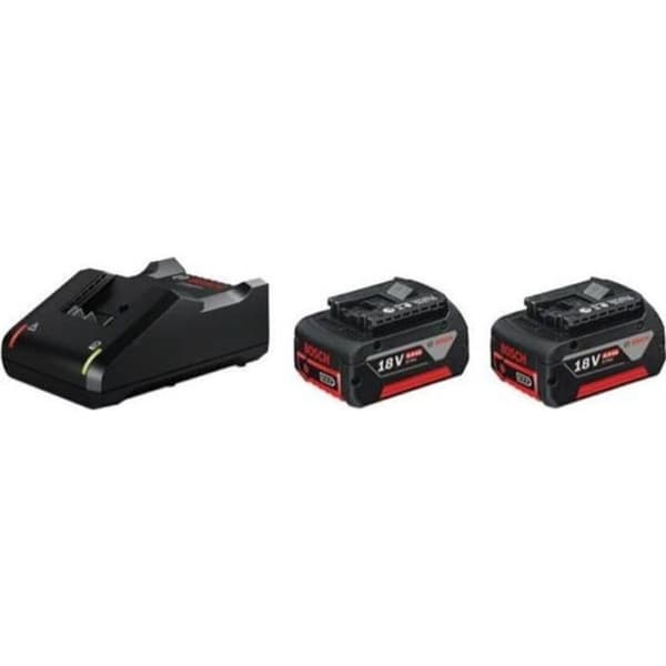 Set med 2 Bosch Professional GBA 18V 4.0Ah batterier + GAL 18V-40 C laddare - 1600A019S0