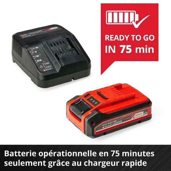 Einhell Startpaket 4,0 Ah PLUS Power X-Change (1 batteri 18 V 4 Ah PLUS, 1 laddare 3 A, laddningstid 75 min)