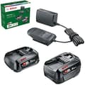 Miniatyrbild 1 av 2: Startpaket 18 V - BOSCH - Hem och trädgård - 2x Li-ion-batterier - Laddare AL 18V-20 - Kompakt och lätt