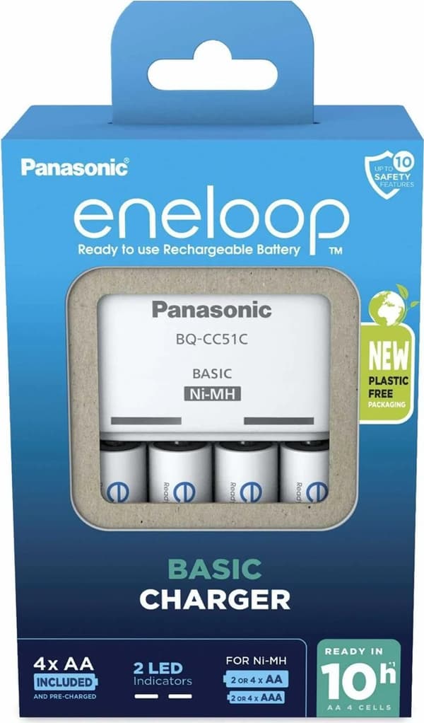 ŁADOWARKA PANASONIC BASIC + 4x AA ENELOOP 2000 mAh Vit