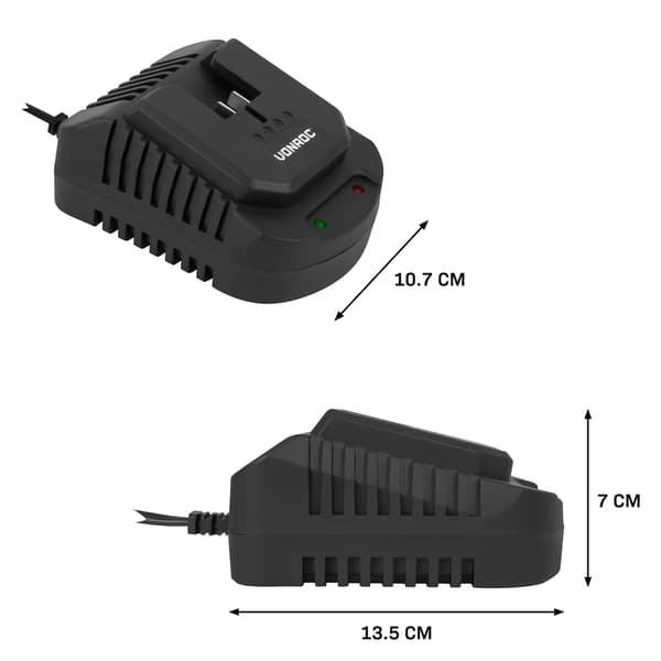 VONROC Snabbladdare 20V – 86W – 4.0A – Passar VPower 20V batterier CD828AA, CD829AA