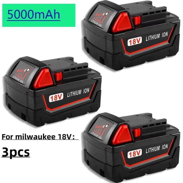 Akkukäyttöinen työkalu, litiumioni, vain akut,5000mAh 3KPL