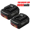 Miniatyrbild 2 av 2: 18V 6000mAh Bosch-kompatibelt litiumbatteri, hög kapacitet, bred kompatibilitet,2 stycken