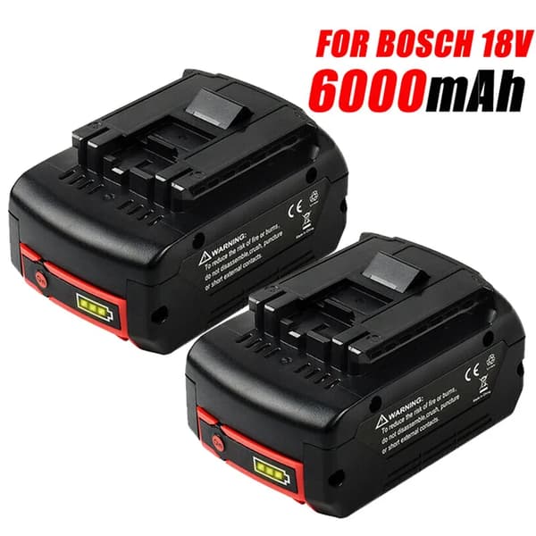 18V 6000mAh Bosch-kompatibelt litiumbatteri, hög kapacitet, bred kompatibilitet,2 stycken
