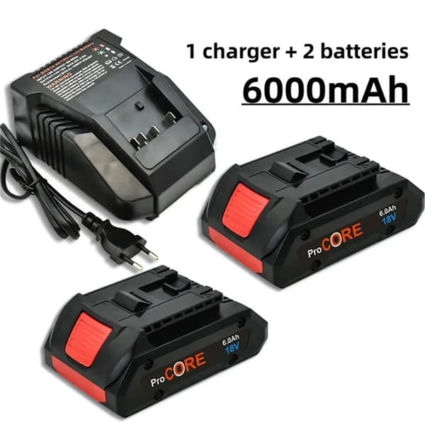 Batteripaket, litiumjon, 5 celler,6.0AhX2 laddareX2