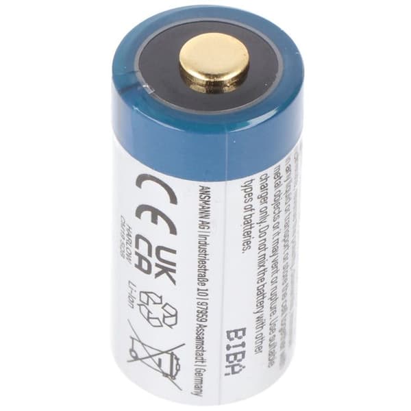 ANSMANN Li-Ion batteri 16340 uppladdningsbart litiumbatteri cr123a litiumbatteri 3,7V