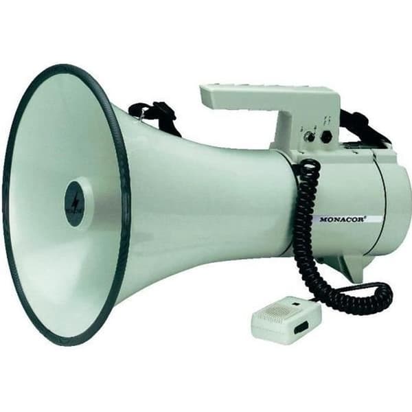 Monacor TM-35 trådbunden megafon - Kraftfull - 35W - Räckvidd 800m - 460mm