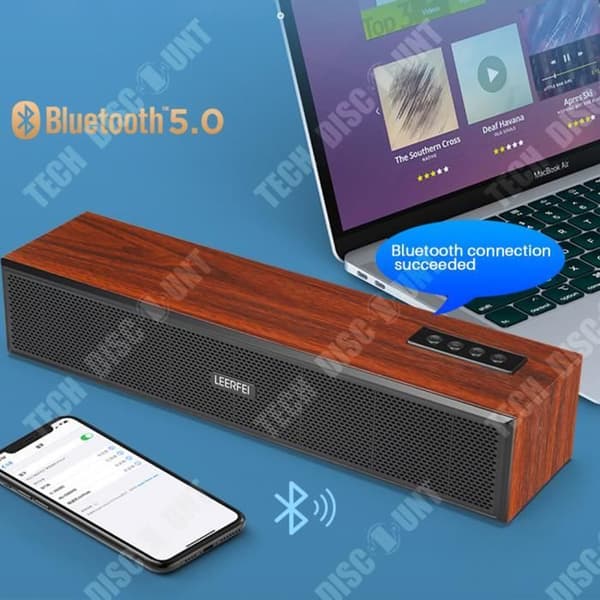 TD® Home Retro Trä Långband Trådlös Bluetooth-högtalare Desktop Mobiltelefon Kortförstärkare