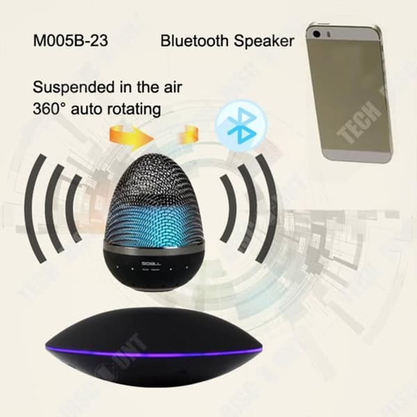 TD® Magnetisk levitation bluetooth-högtalare rotation förlustfri ljudkvalitet trådlös laddning gradient födelsedagspresent co