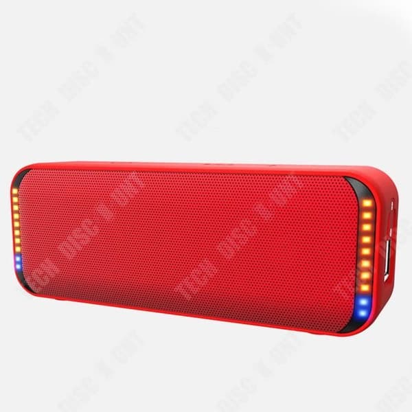 Trådlös vattentät Bluetooth-högtalare - TEKNISK RABATT - Cool Lantern - Dubbla högtalare - Subwoofer - Röd