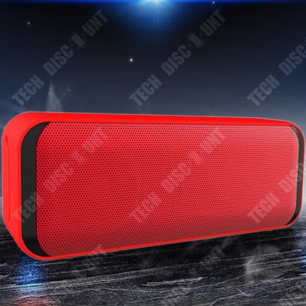 Trådlös vattentät Bluetooth-högtalare - TEKNISK RABATT - Cool Lantern - Dubbla högtalare - Subwoofer - Röd