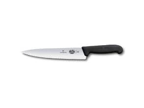 Kokkekniv Victorinox 22 cm Bølgeskær med Fibrox greb Sort,stk