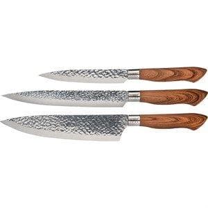 Knivset i Stål 3-pack Akira Dorre Brun 3 pack