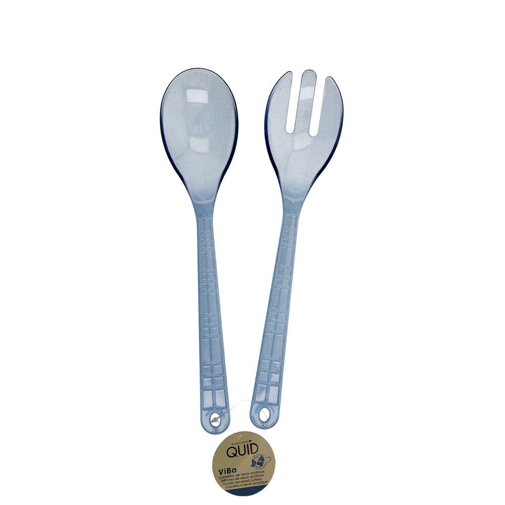 Salladsbestick Quid Viba Blå Plast (28 x 6 x 0,5 cm) (2 pcs)