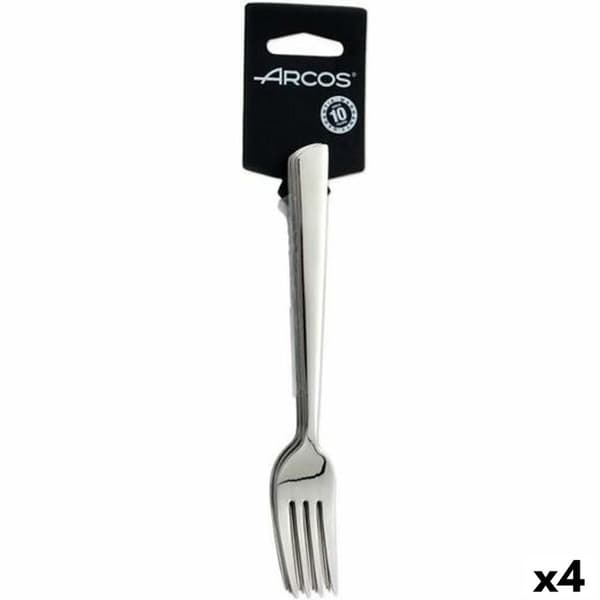Sæt med dessertgafler Arcos Toscana Sølvfarvet 18 cm (4 enheder)