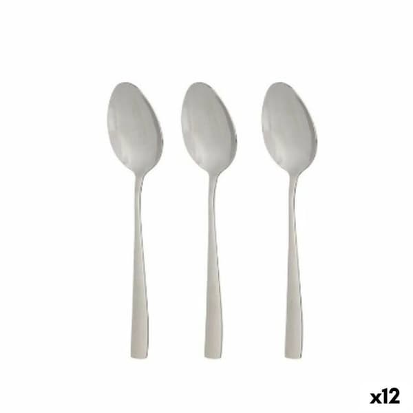 Sett med skjeer Kinvara KT190017-3 Sølv Rustfritt stål 21 x 4,5 x 2,5 cm (12 enheter)
