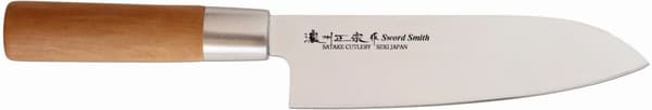 SATAKE Noushu Masamuke Saku Chrome Santoku kockkniv, 17 cm
