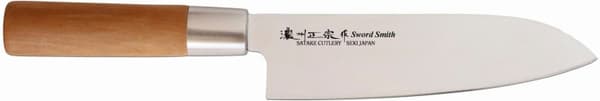 SATAKE Noushu Masamuke Saku Chrome Santoku kockkniv, 17 cm