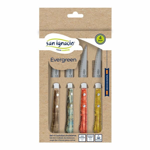 Set med köttknivar San Ignacio Evergreen BGEU-6076 Rostfritt stål