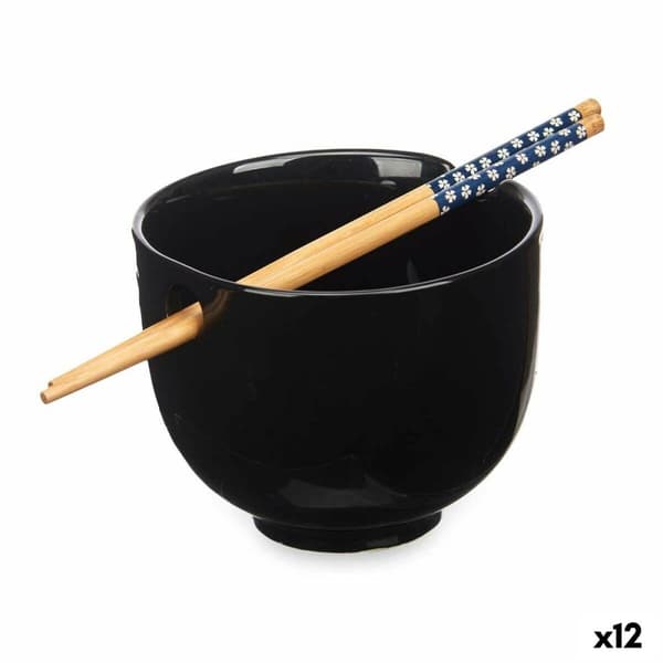Bolle Kinvara B10067A-N Svart Bambus 24 x 10,7 x 13,3 cm Djevelen asiatico/oriental (12 enheter)