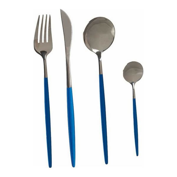 Bestikk-sett Kinvara BST-CT022 Blå Sølv Rustfritt stål 16 x 5 x 24,5 cm