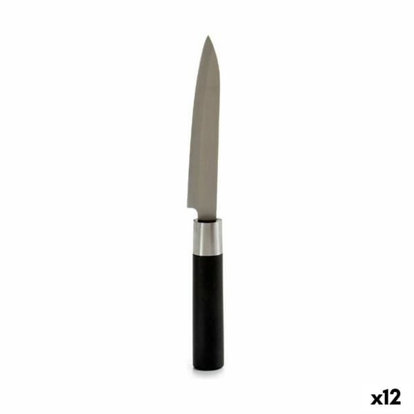 Kjøkkenkniv Kinvara KT11-5604S05 Svart Sølv Rustfritt stål Plast 2,7 x 24,3 x 1,8 cm (12 enheter)