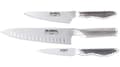 Miniatyrbillede 1 af 2: GLOBAL Classic 3-delt knivsæt med rillet kokkekniv (G-773889)