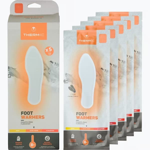 THERMIC FOOT WARMERS 5-PACK, kemiska värmesulor engångs