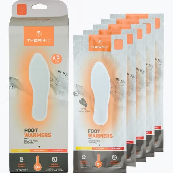 THERMIC FOOT WARMERS 5-PACK, kemiska värmesulor engångs