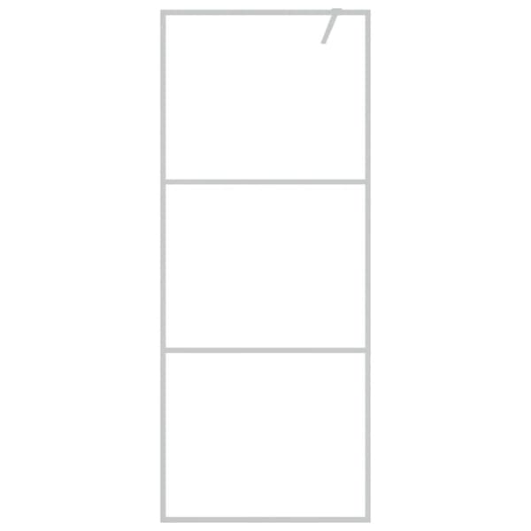 vidaXL Duschvägg silver 80x195 cm klart ESG-glas