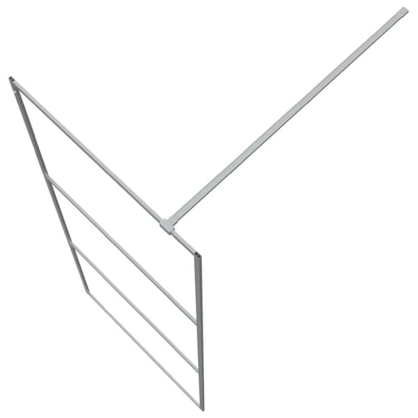 vidaXL Duschvägg silver 80x195 cm klart ESG-glas
