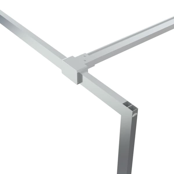 vidaXL Duschvägg silver 80x195 cm klart ESG-glas