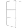 Miniatyrbild 1 av 8: vidaXL Duschvägg silver 100x195 cm halvfrostat ESG-glas