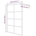 Miniatyrbild 8 av 8: vidaXL Duschvägg svart 140x195 cm halvfrostat ESG-glas