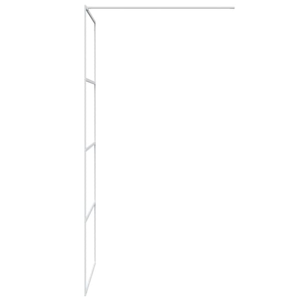 vidaXL Duschvägg vit 90x195 cm klart ESG-glas