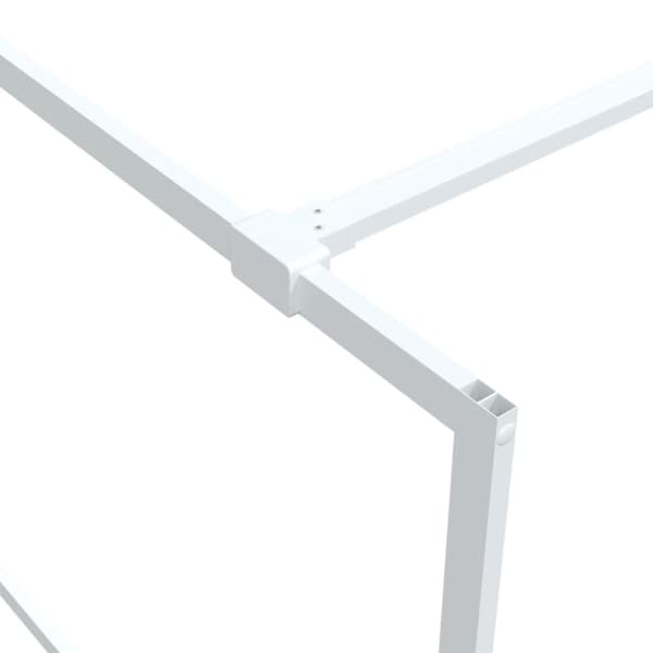 vidaXL Duschvägg vit 90x195 cm klart ESG-glas