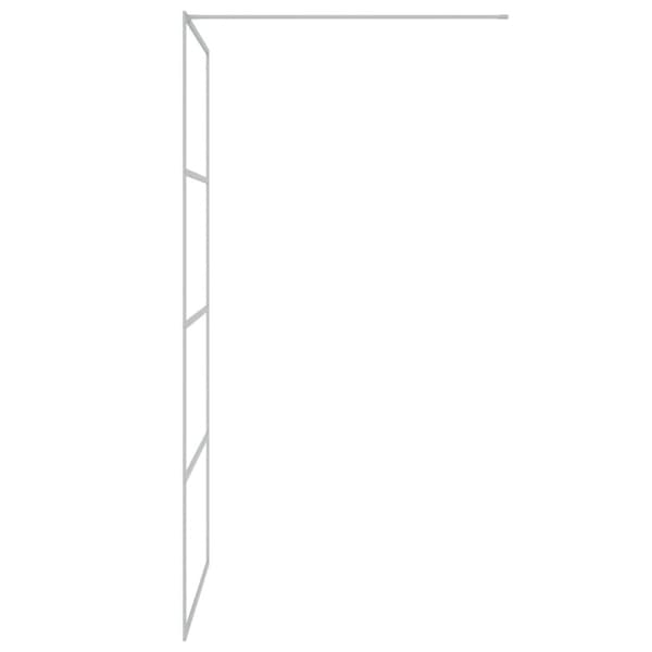 vidaXL Duschvägg silver 100x195 cm klart ESG-glas