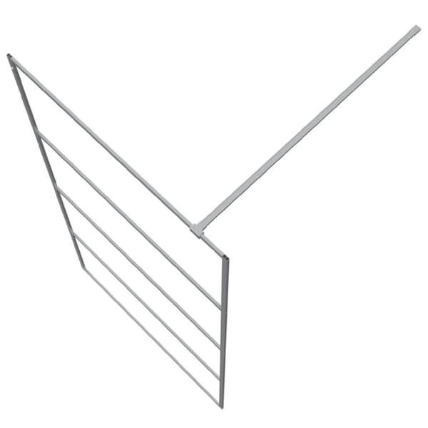 vidaXL Duschvägg silver 100x195 cm klart ESG-glas