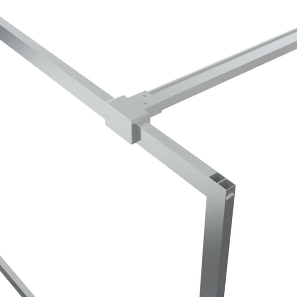 vidaXL Duschvägg silver 100x195 cm klart ESG-glas
