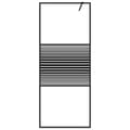 Miniatyrbild 4 av 8: vidaXL Duschvägg svart 80x195 cm klart ESG-glas