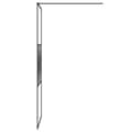 Miniatyrbild 5 av 8: vidaXL Duschvägg svart 80x195 cm klart ESG-glas