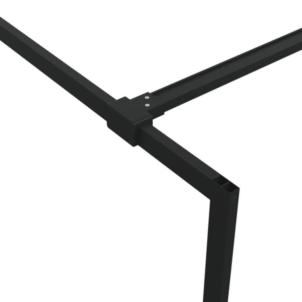 vidaXL Duschvägg svart 80x195 cm klart ESG-glas