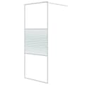 Miniatyrbild 1 av 8: vidaXL Duschvägg vit 80x195 cm klart ESG-glas