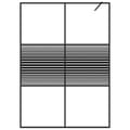 Miniatyrbild 4 av 8: vidaXL Duschvägg svart 140x195 cm klart ESG-glas