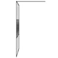 Miniatyrbild 5 av 8: vidaXL Duschvägg svart 140x195 cm klart ESG-glas